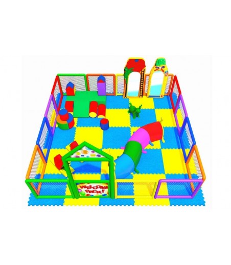 Soft Area with Playground Fence 4.00 X 4.00